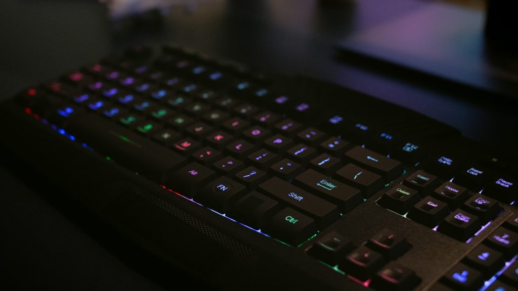 close up of professional keyboard with rgb lightin 2022