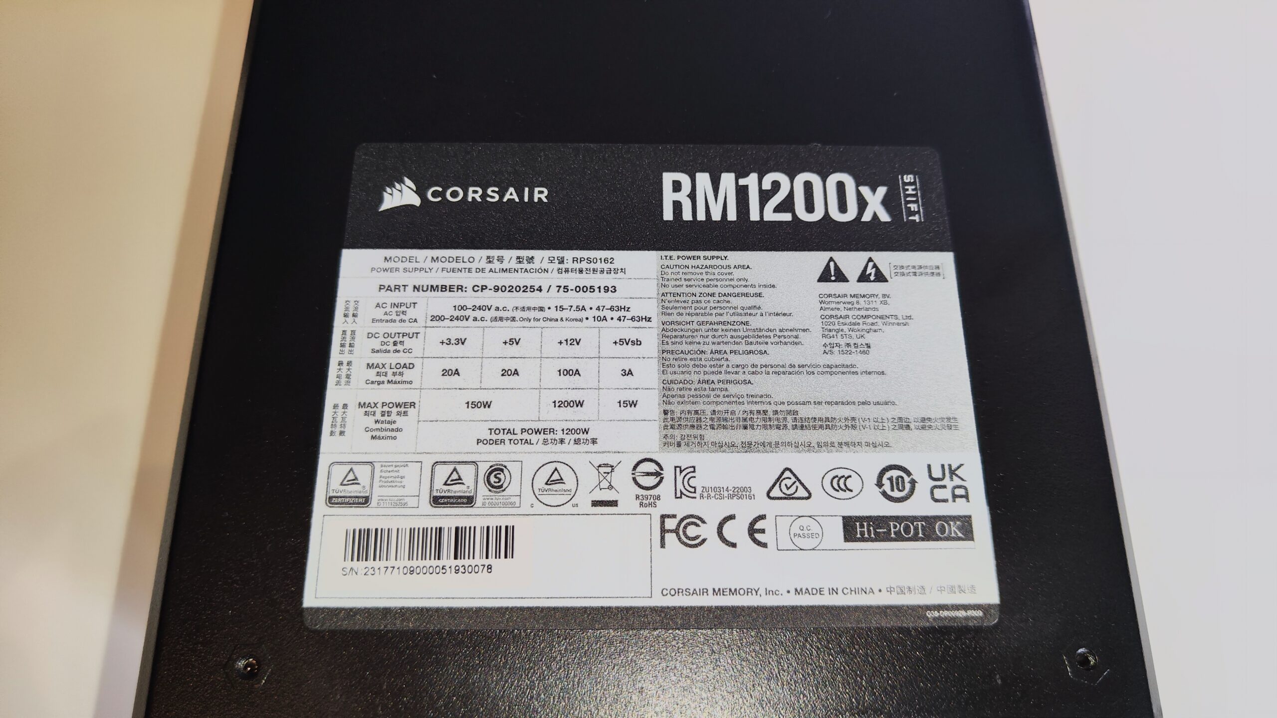 Corsair RM1200X Shift 5 scaled