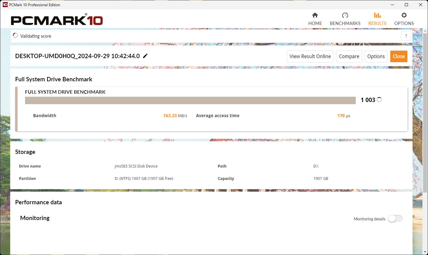 Patriot Transporter Lite PCmark