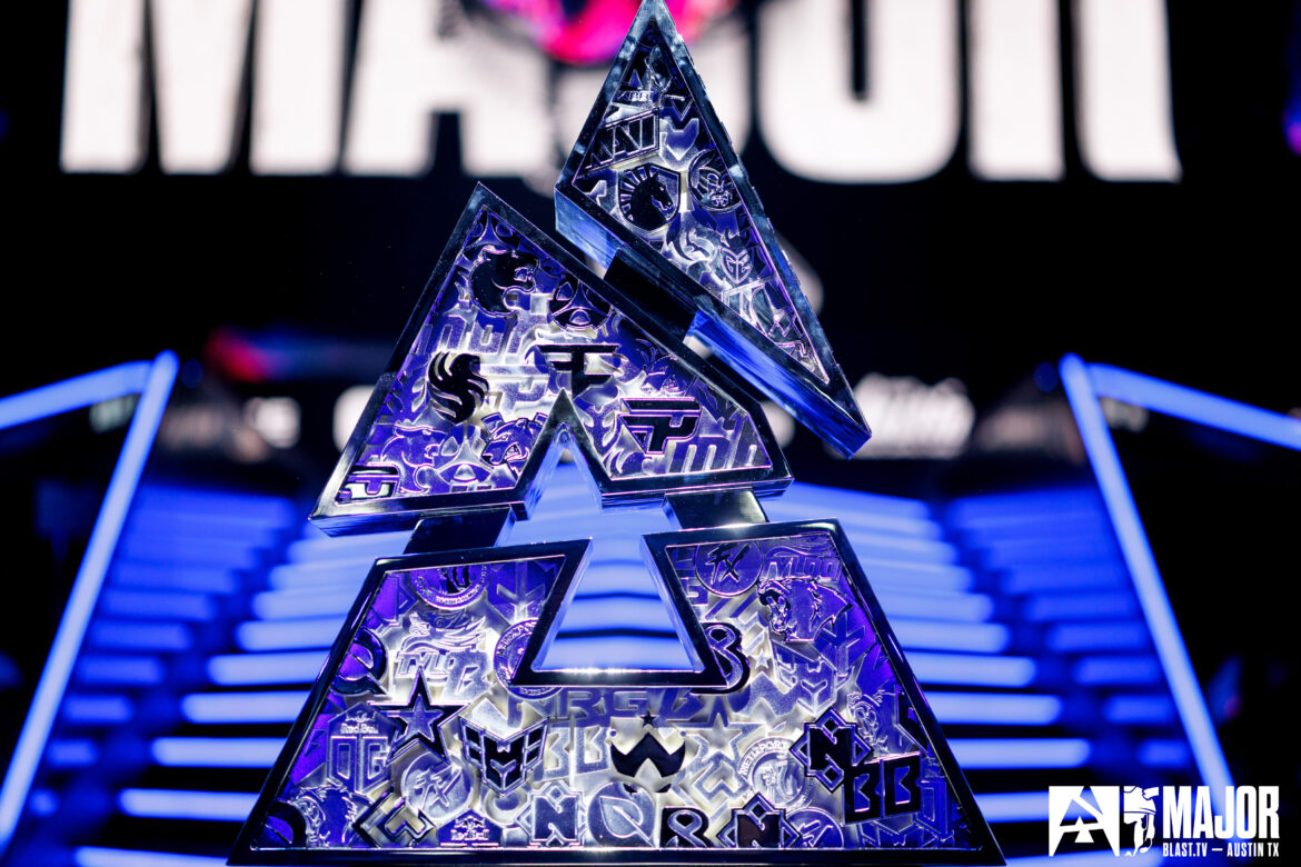 BLAST.tv Austin Major puchar trofeum