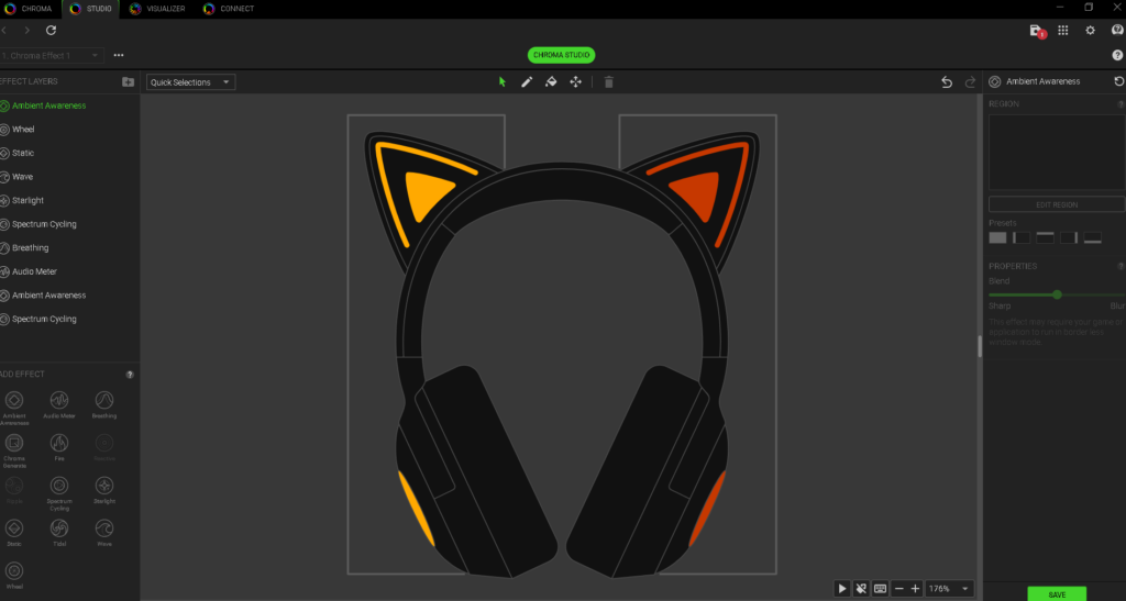 Kokpit aplikacji Razer Chroma